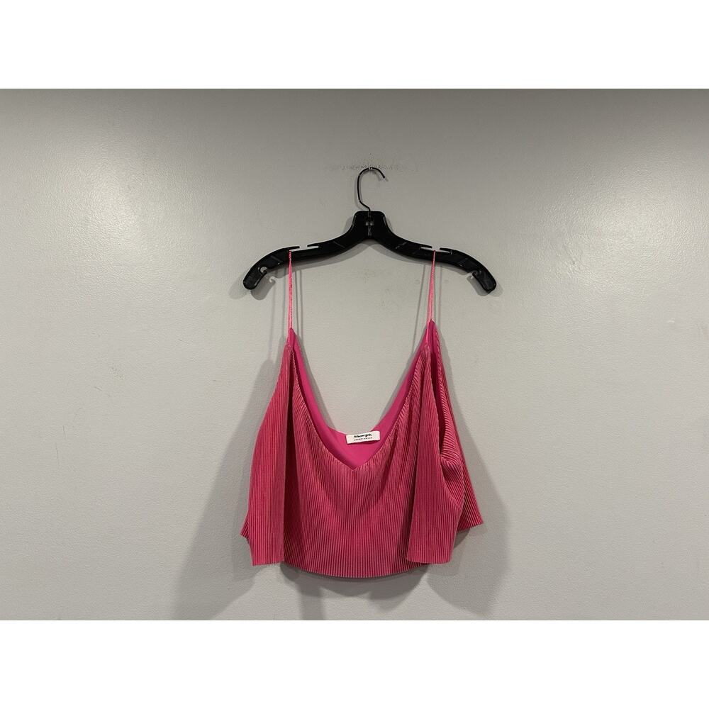 Showpo Pink Pleated Vneck Sleeveless Top US 16